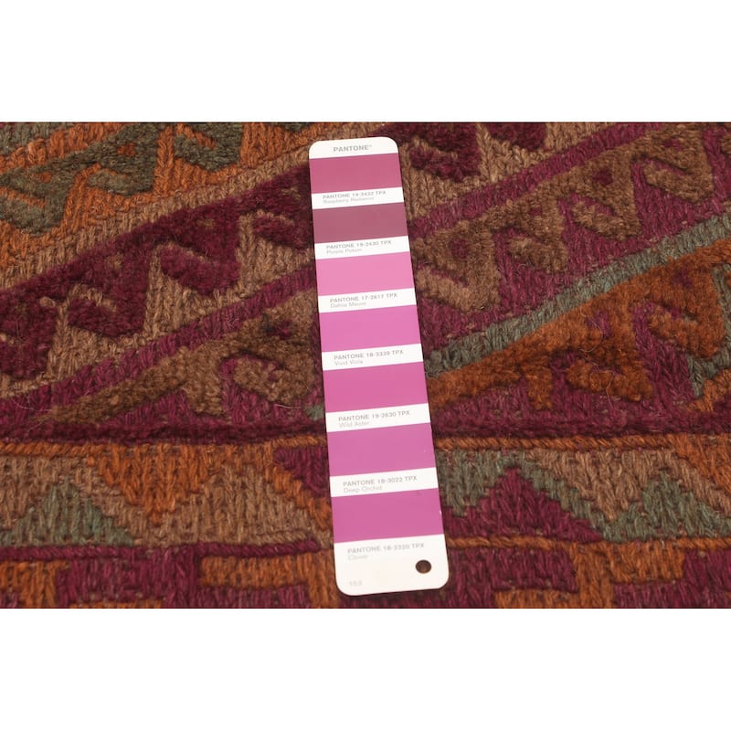 ECARPETGALLERY Hand-knotted Tajik Caucasian Purple Wool Rug - 3'11 x 3'11