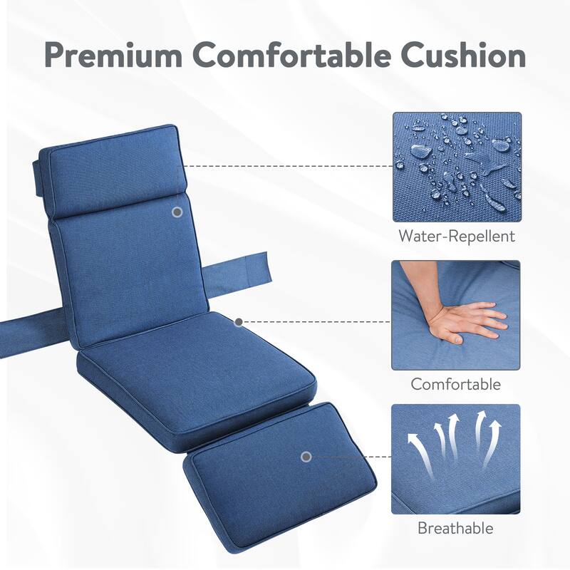 Pocassy Swivel Reclining Chair Lounge Chair with Adjustable Backrest