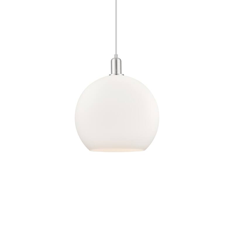 Innovations Lighting 716-1P-18-14 Athens Pendant Athens 14" Wide - Brushed Satin Nickel / Matte White