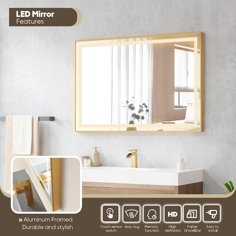 Palencia 48" Single Floating Vanity with White Sink Top and Mirror - 48in.