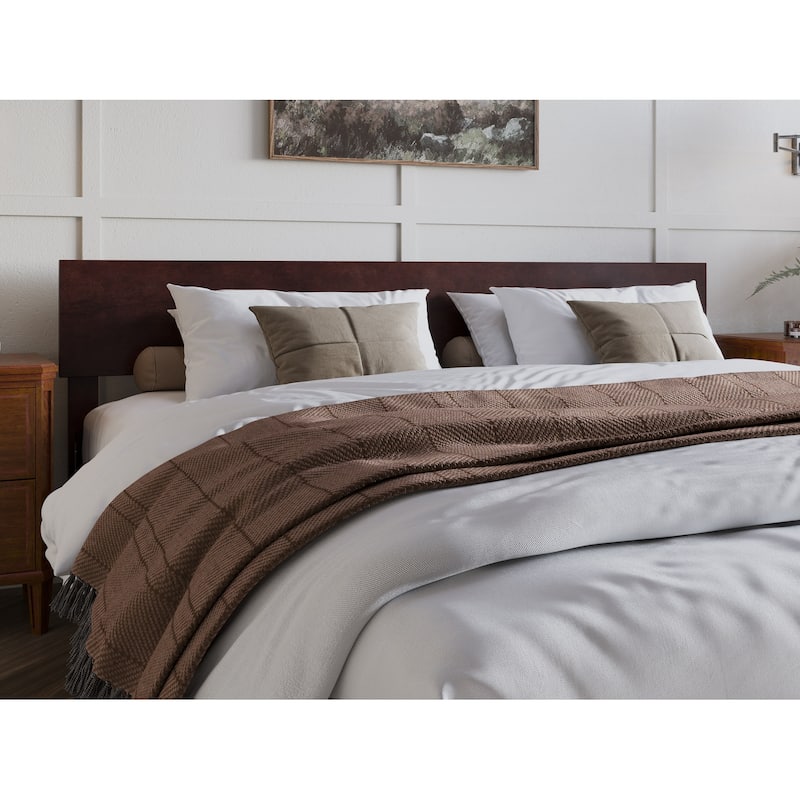 AFI Orlando Headboard with Attachable Charger - Espresso - King