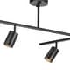 preview thumbnail 6 of 5, West 64" Matte Black 6-Light Track Lighting with 2x Center Swivel Bars