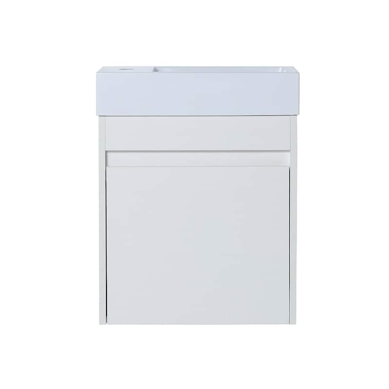 18 in.Mini Bath Vanity Set with Cultured Marble Vanity Top