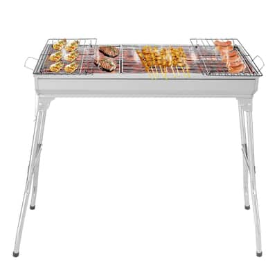 Portable Stainless Steel Folding Charcoal Grill