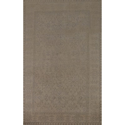 Moroccan Indian Area Rug Hand-Knotted Wool Carpet - 4'9" x 8'1"