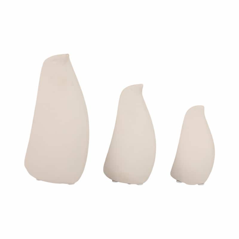 Stoneware Ceramic Bird Decorative Object Abstract Modern (Set of 3)