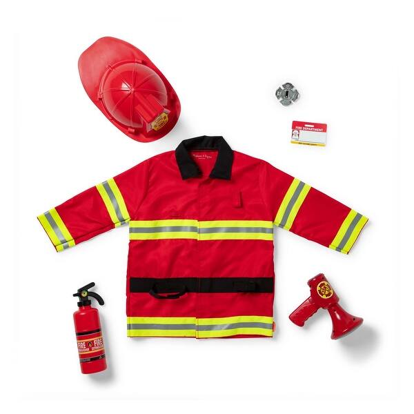 slide 2 of 5, Melissa & Doug Fire Chief Role Play Costume Set - Red