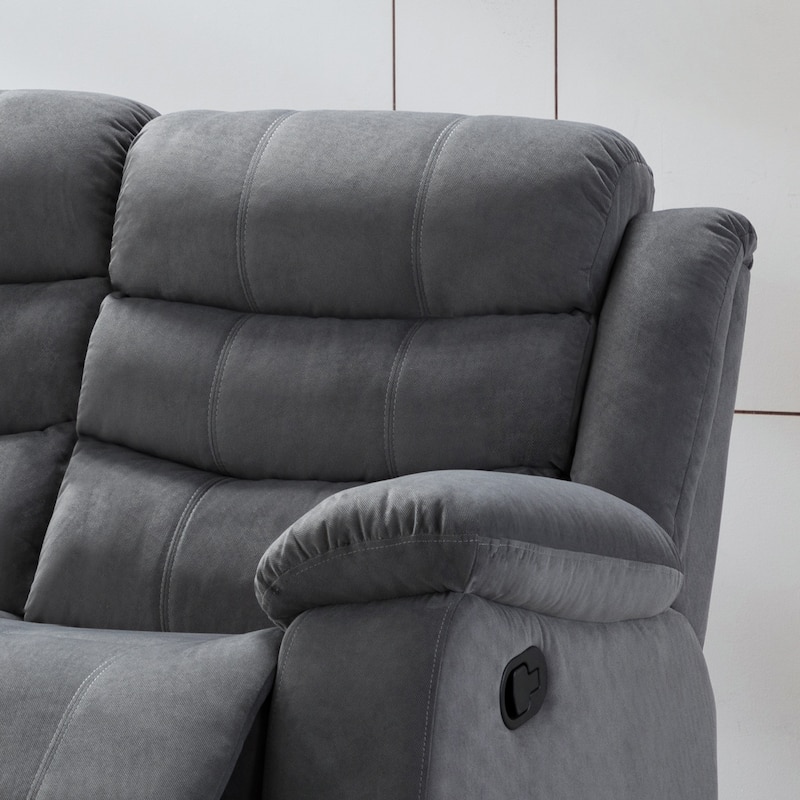 Jim Grey Upholstered Reclining Living Room Loveseat