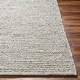 preview thumbnail 3 of 20, Dawley Handmade Solid Neutral Wool Area Rug