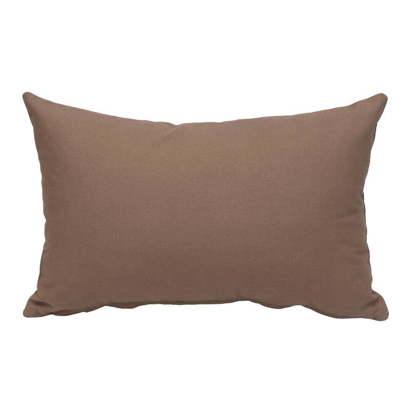HomeRoots 12" X 18" Brown Cotton Throw Pillow