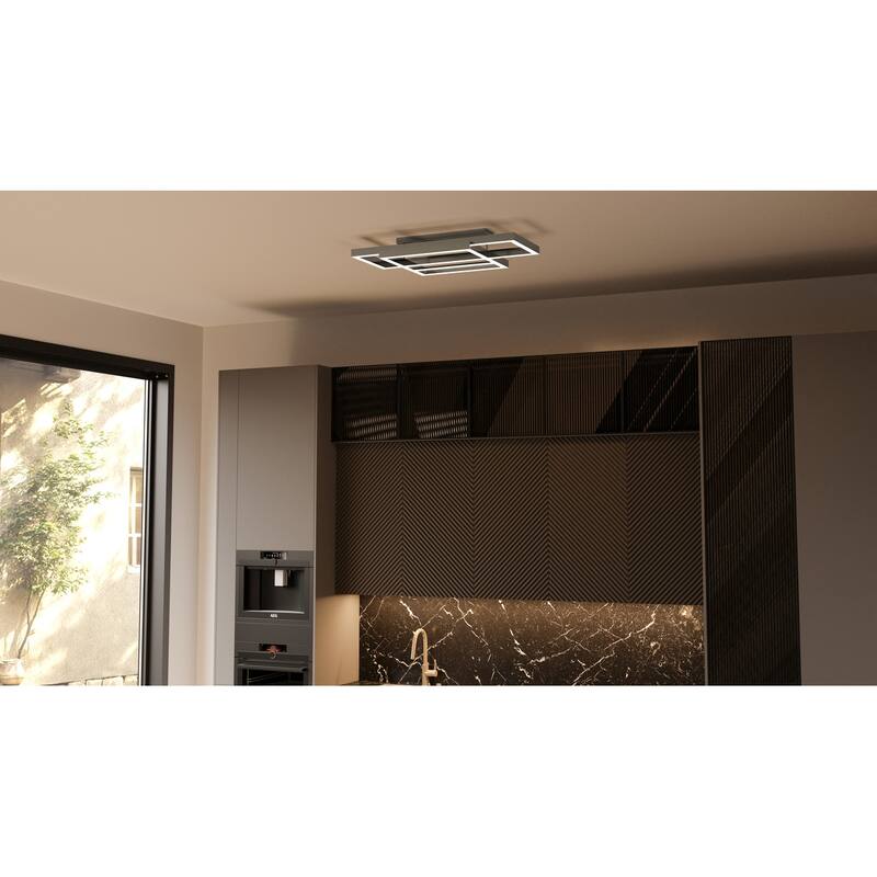Lawless Integrated LED Painted Brushed Nickel Semi-Flush Mount with CCT Switch