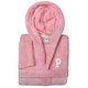 preview thumbnail 44 of 78, Sweet Kids 100% Polyester SUPER PLUSH Double Brushed Hooded Bathrobe with White Bookman Monogram P - Large