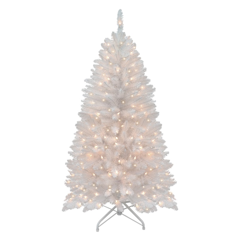 Puleo International 4.5 ft. White Pencil Fraser Fir Christmas Tree
