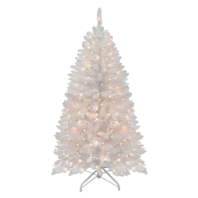 Puleo International 4.5 ft. White Pencil Fraser Fir Christmas Tree
