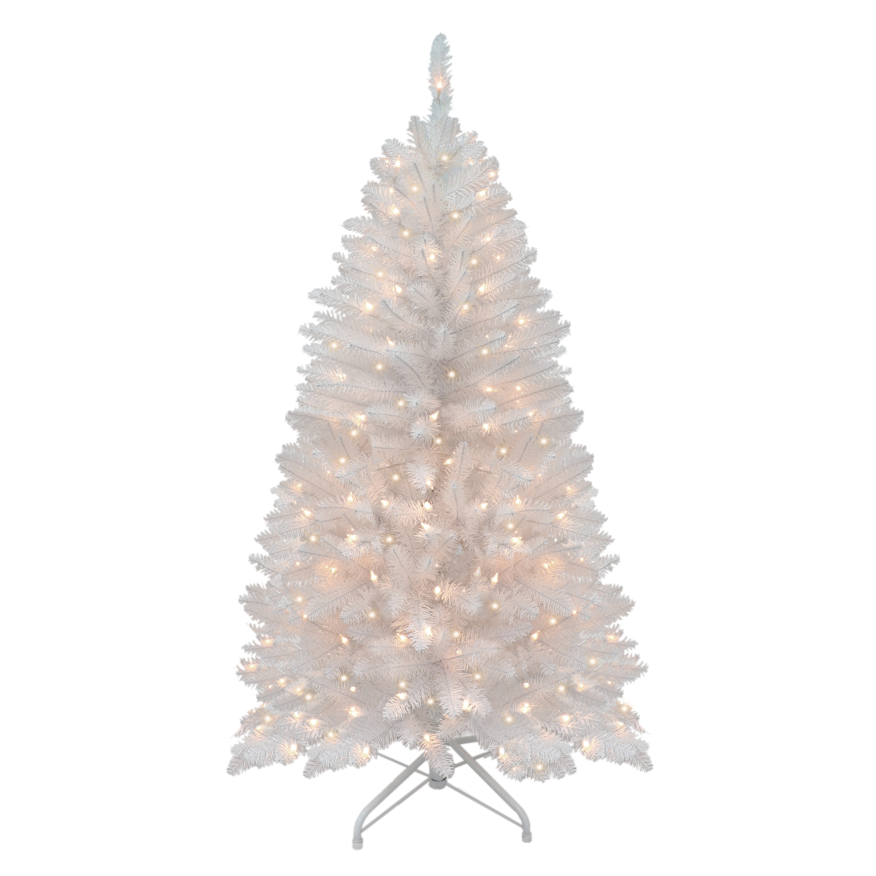 Puleo International 4.5 ft. White Pencil Fraser Fir Christmas Tree