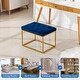 preview thumbnail 12 of 74, Upholstered Tufted Velvet Ottoman, Modern End of Bed Bench with Golden Metal Frame, Entryway Footrest Stool