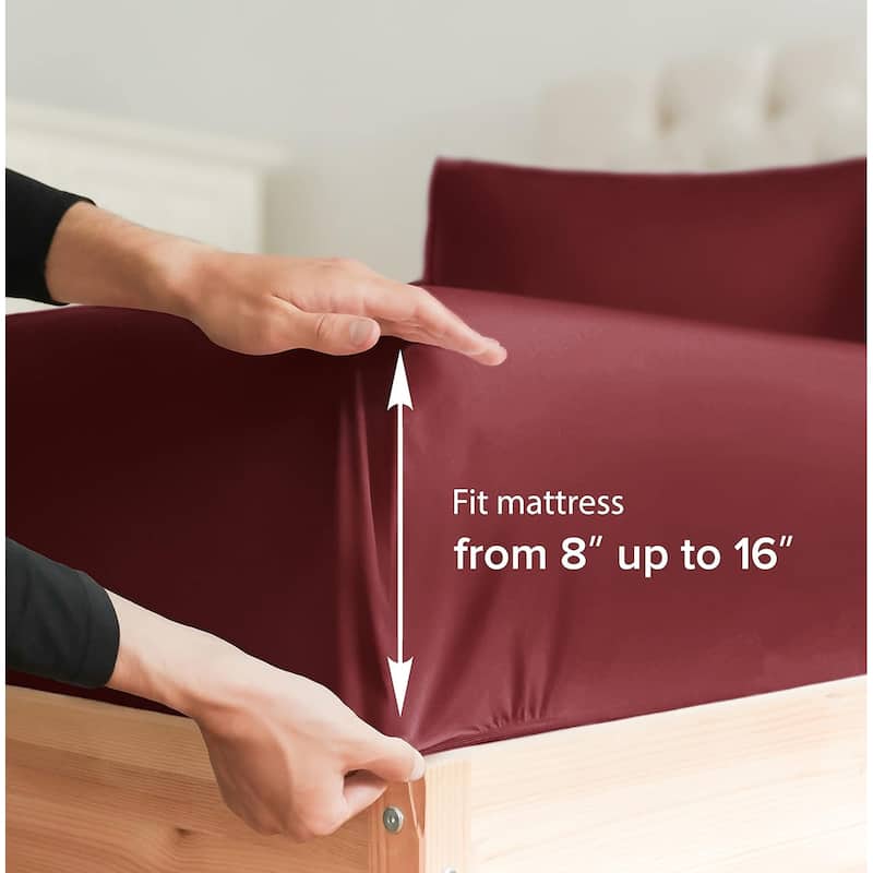 CGK Linens 4 Piece 100% Cotton 400 Thread Count Soft & Comfy Bed Sheet Set