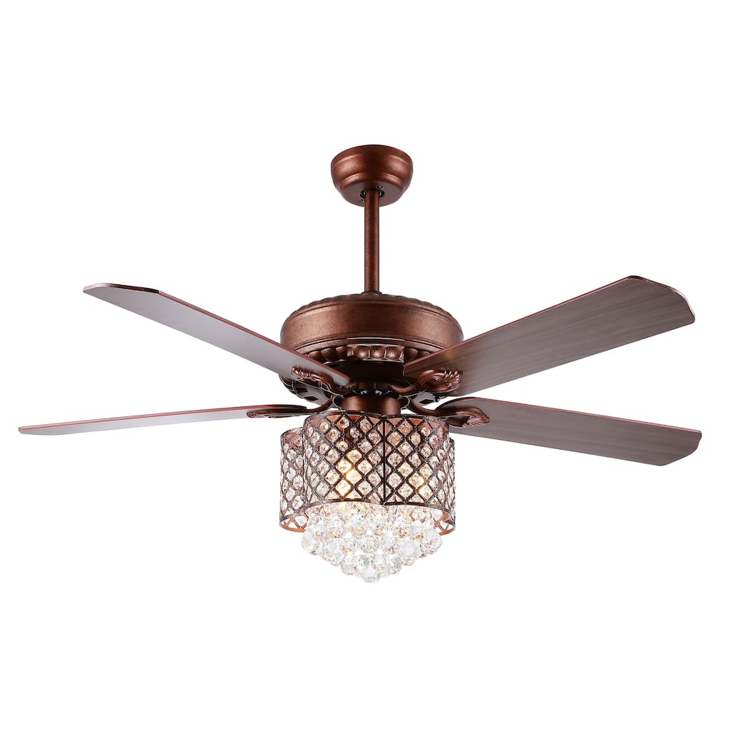 SAFAVIEH Lighting Crinela 42-inch Led Ceiling Light Fan (with Remote) - 42" W x 42" L x 14" H