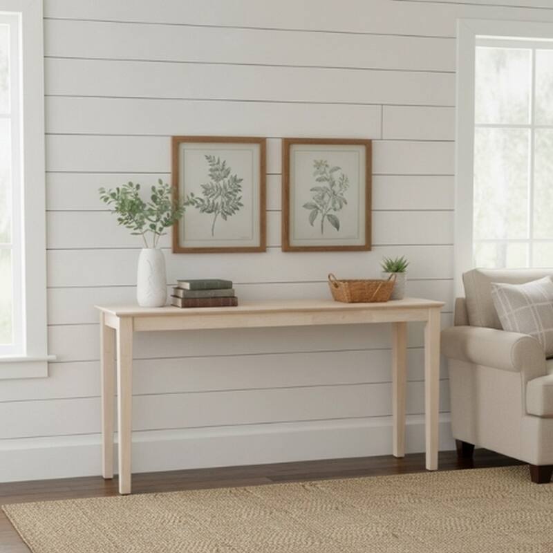 Shaker Extended Length Console Table - Unfinished