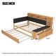 preview thumbnail 14 of 24, GDFStudio - Modern Wooden Full Size Daybed with Trundle, Bench Storage and Charging Station