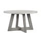 preview thumbnail 3 of 3, Carolina Chair & Table Round Grey Concrete Spray Top Dining Table with Brushed Acacia Base, 51"