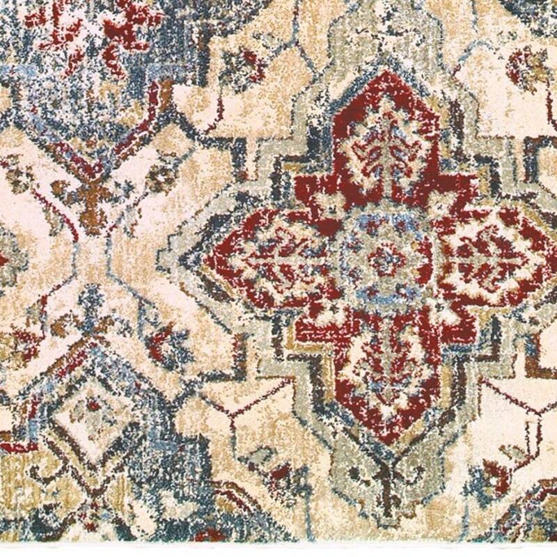 HomeRootsOriental Traditional Rectangle Area Rug - 153.54' X '118.11' X '0.35
