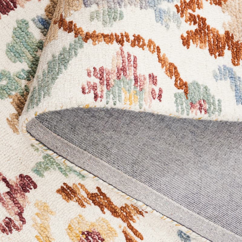 SAFAVIEH Handmade Aspen Oceanne Boho Floral Wool Rug