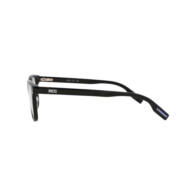 McQ Alexander McQueen Square-Frame Acetate Optical Frames, Transparent Lens, Shiny Black Frame