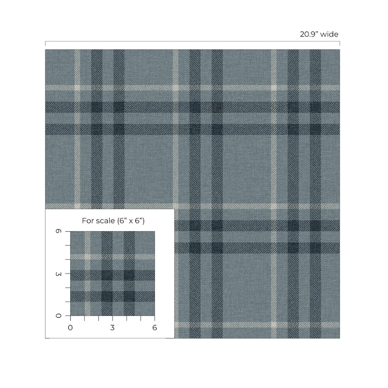 Seabrook Designs Calverlay Plaid Prepasted Wallpaper
