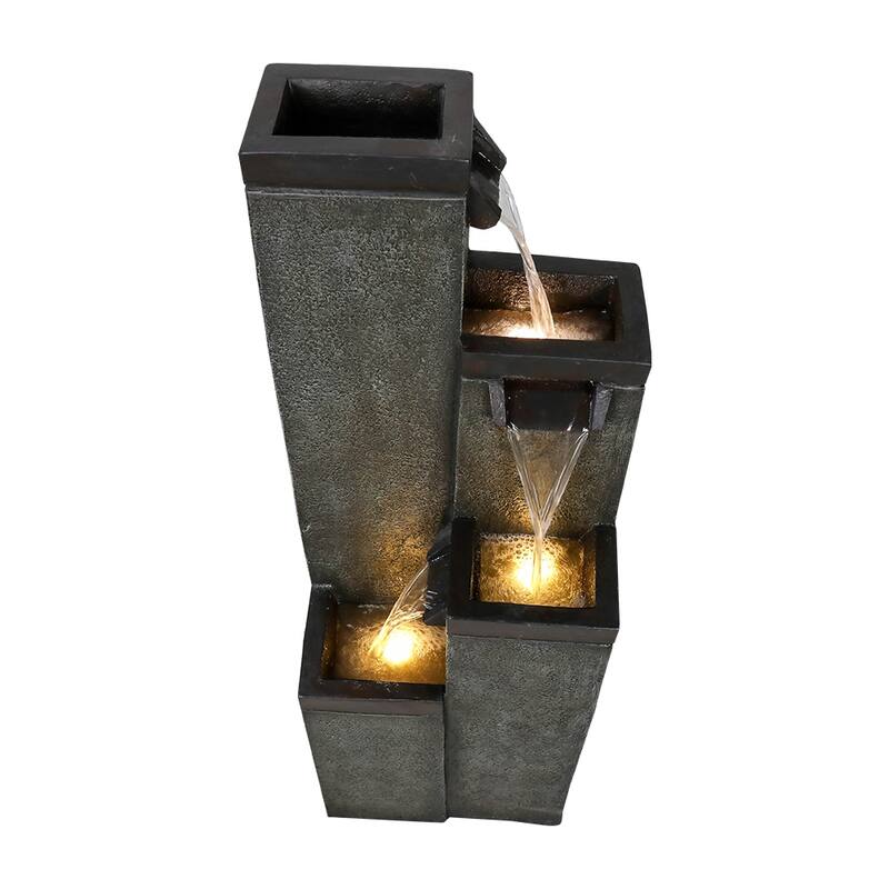 39.3'' H 4-Tier Outdoor Indoor Water Fountains Decor for Garden,Patio