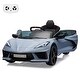 preview thumbnail 3 of 33, 12V Kids Ride on Car, Licensed Corvette Battery Powered Car, Toddles Electric Sports Car Toy with Remote Control