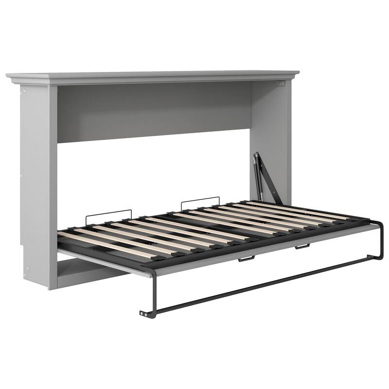 Twin Size Murphy Bed, Can be Folded into a Cabinet, Gray