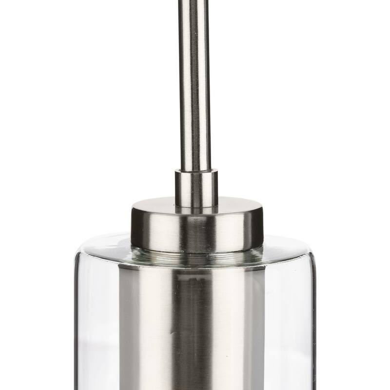 Cofield Collection One-Light Brushed Nickel Transitional Pendant - 4 in x 4 in x 9.75 in