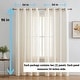 preview thumbnail 94 of 94, HLC.me Abbey Faux Linen Textured Semi Sheer Privacy Light Filtering Transparent Window Grommet Curtain Panels, Pair