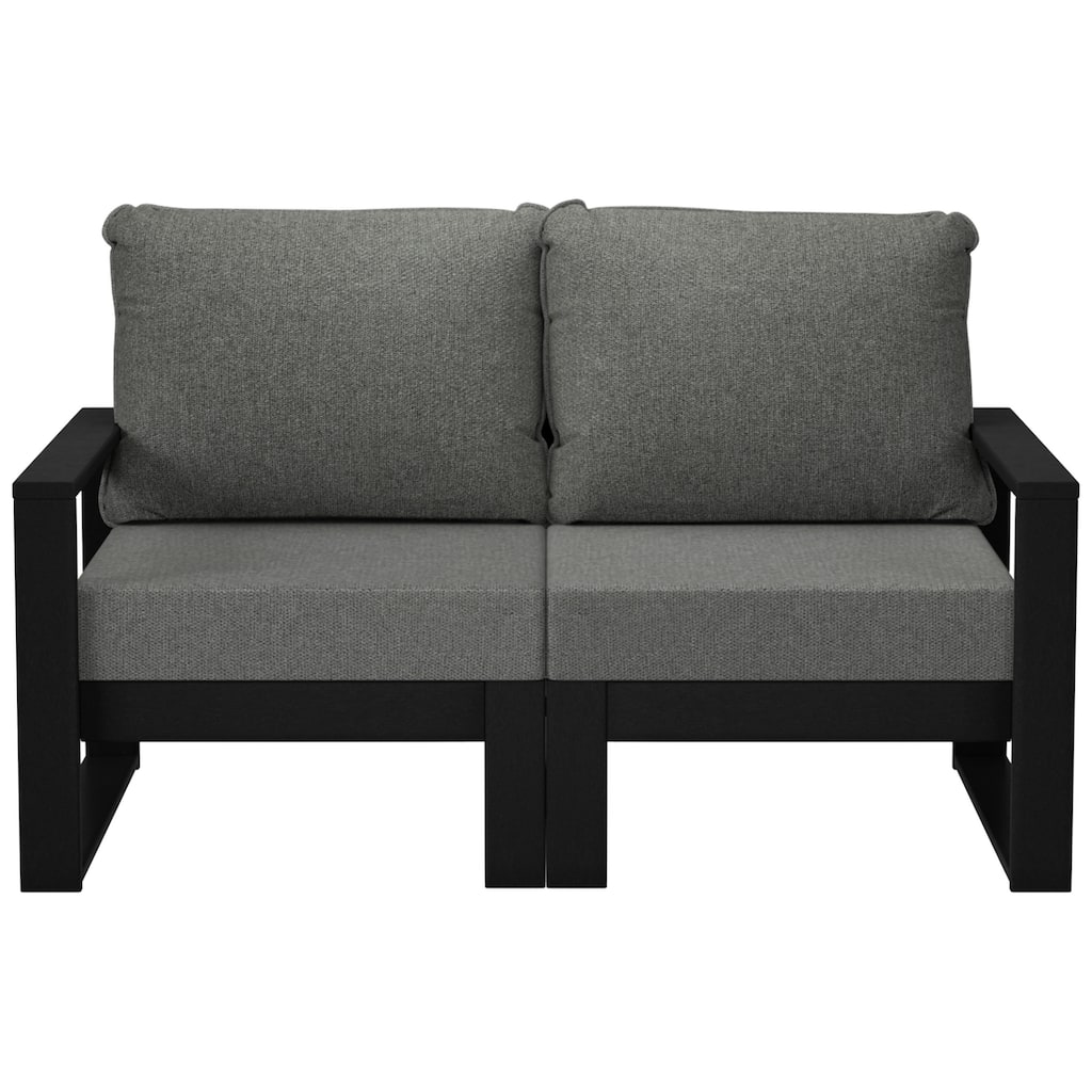 Endless Outdoor Patio Love Seat with Black Frame