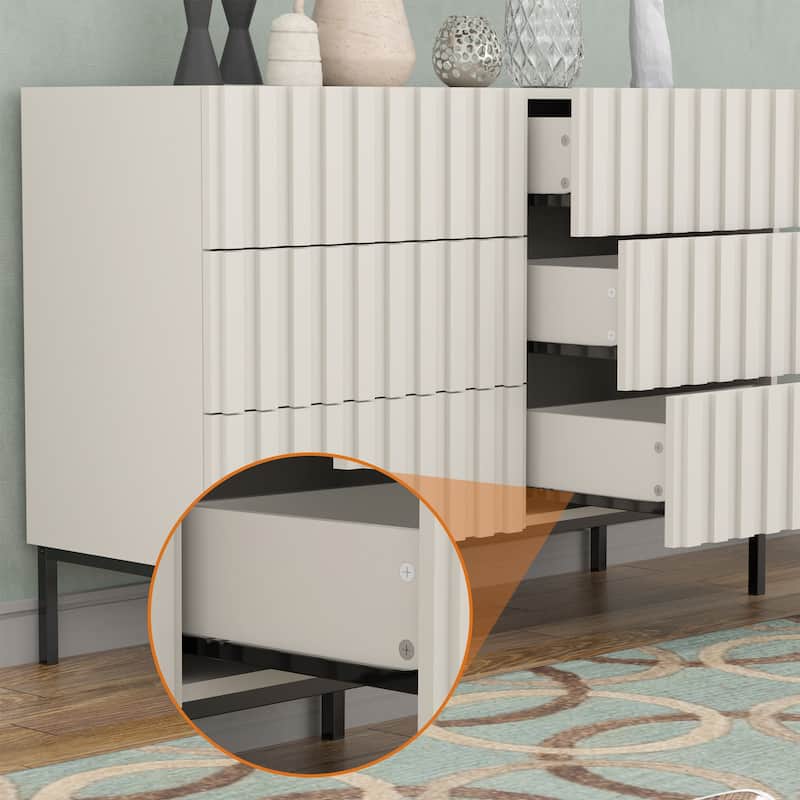 6 Drawers Chest Of Dresser Storage Tower Cabinet Bedroom Organizer