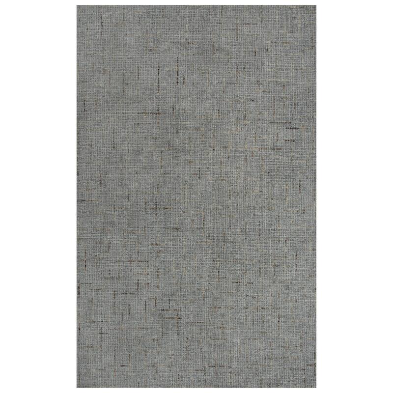 Alora Decor Zion Grey and Brown Hand-tufted Mosaic Wool Rug - 7'6" x 9'6" - Gray