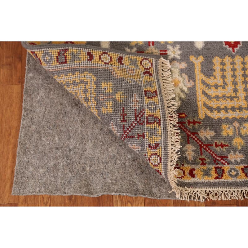 Gray Heriz Serapi Indian Runner Rug Hand-Knotted Wool Carpet - 2'6" x 7'10"