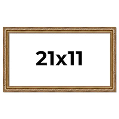 21x11 Frame Red Solid Wood Picture Frame Width 1.75 Inches | Interior Frame Depth 1 13/16 Inches