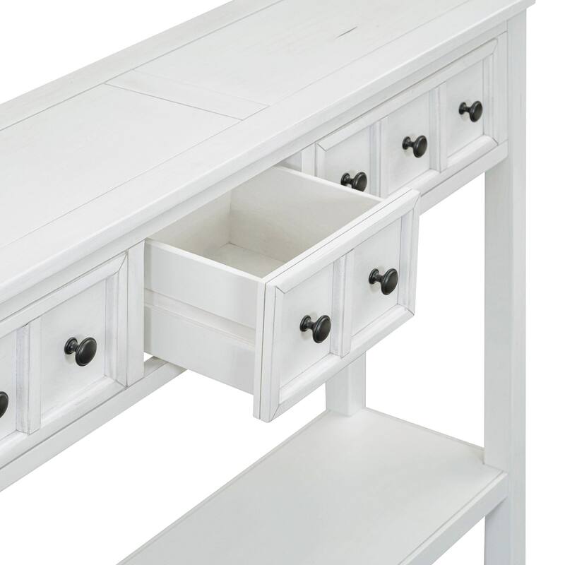Multi-drawer entry console table