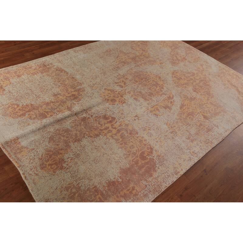 Abstract Indian Rug Hand-Knotted Wool Carpet - 5'2"x 7'4"