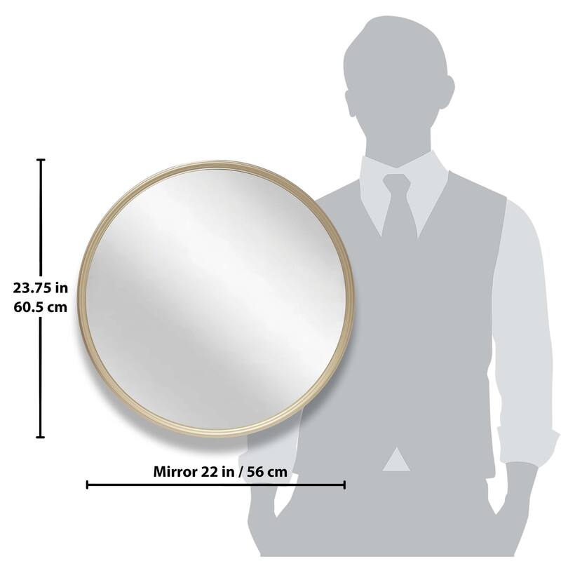 Deep Metal Wall Mirror - 24 x 2.5 x 24
