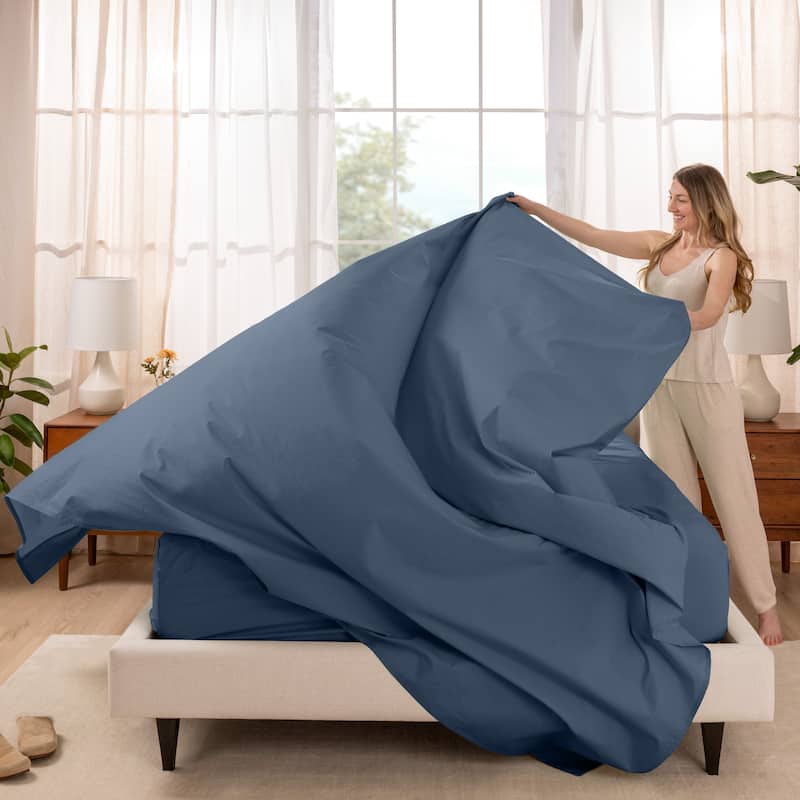 Bare Home Organic Cotton Sheet Set - Crisp Percale Weave