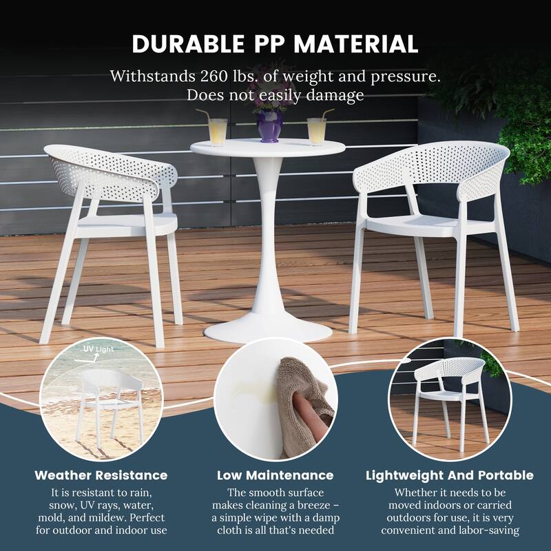 Frond and Form Outdoor Stacking Dining Armchair (Set of 2)