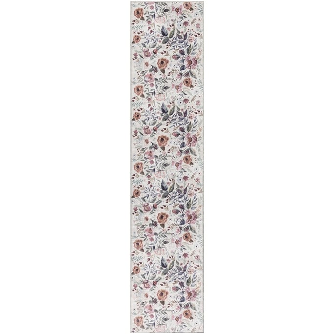 Nourison Washables Indoor Multicolored Floral Area Rug