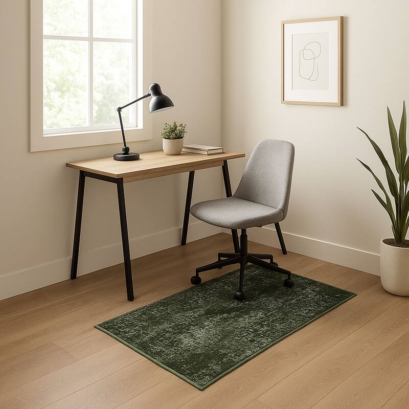 HERAT ORIENTAL Turkish Modern Erased Design Wool & Silk Rug - 2'7" x 4'11"