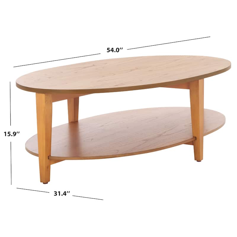 SAFAVIEH Couture Leonardi Oval Coffee Table - 54"W x 31"D x 16"H