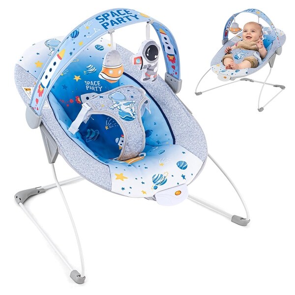 Baby Bouncer Soothing Infant Seat Portable Baby Bouncer with Music Foldable Indoor Outdoor Use for Baby 0 6 Months 6 20 lbs Bed Bath Beyond 40364168