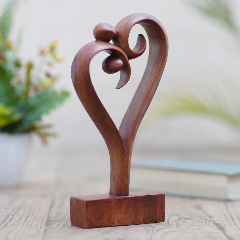 Novica Handmade Love Dancing Wood Statuette