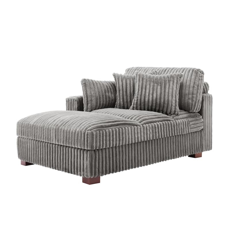Modern Indoor Chaise Lounge Couch with Pillows